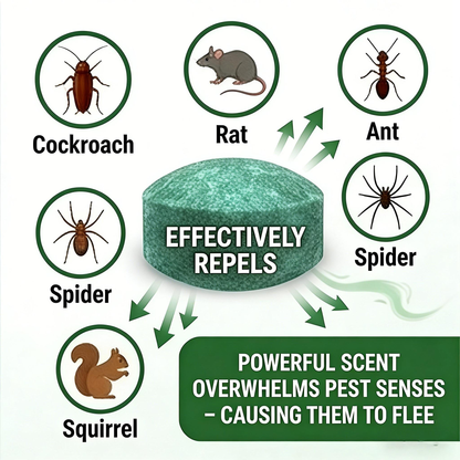 LAST DAY SALE 50%OFF💥🟢Healrize®Natural Peppermint Rodent Repellent Tablets – 10 Pack