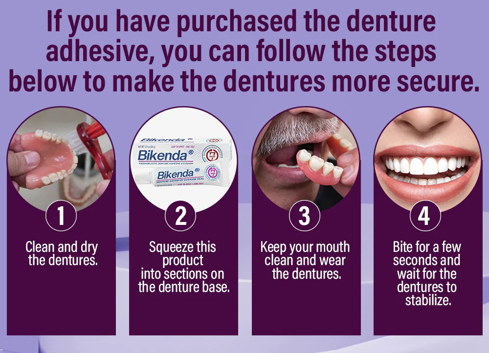 ✅Official Store | Bikenda® Silicone Reline Denture Set 🧑🏼‍⚕️American Dental Association (BDA) Recommendation 🍀 🍀