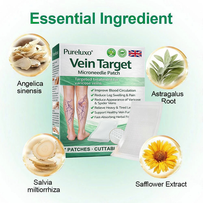 🇬🇧👨‍⚕️✅Pureluxo® VenoEase Soluble Microneedle Patch⚡Instant Relief, Long-Term Results 🔥