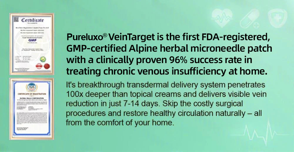 🇬🇧👨‍⚕️✅Pureluxo® VenoEase Soluble Microneedle Patch⚡Instant Relief, Long-Term Results 🔥